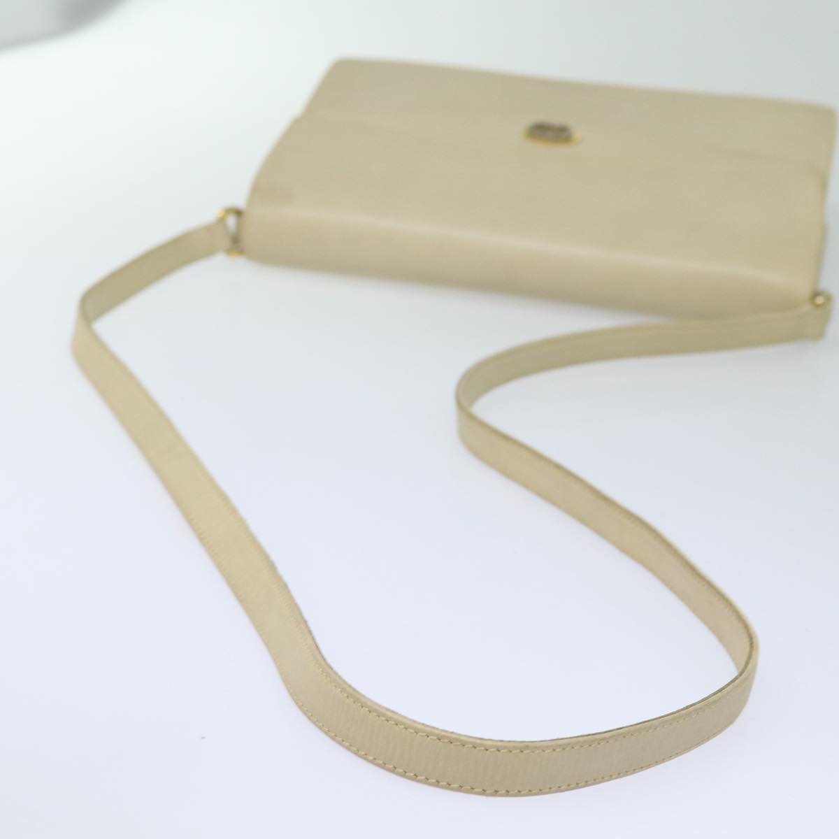 GUCCI Shoulder Bag Leather Cream 004 406 0105 Auth ep5064