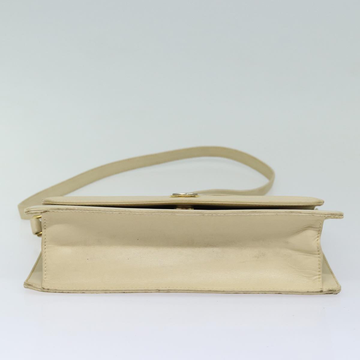 GUCCI Shoulder Bag Leather Cream 004 406 0105 Auth ep5064