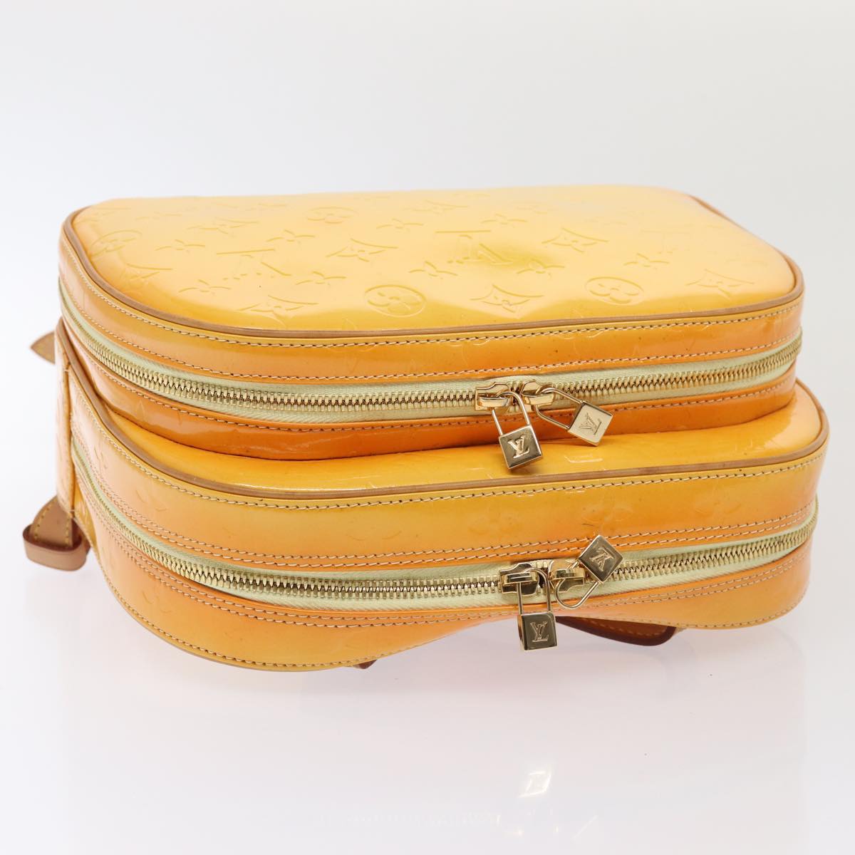 LOUIS VUITTON Monogram Vernis Marley Backpack Yellow M91040 LV Auth ep5066