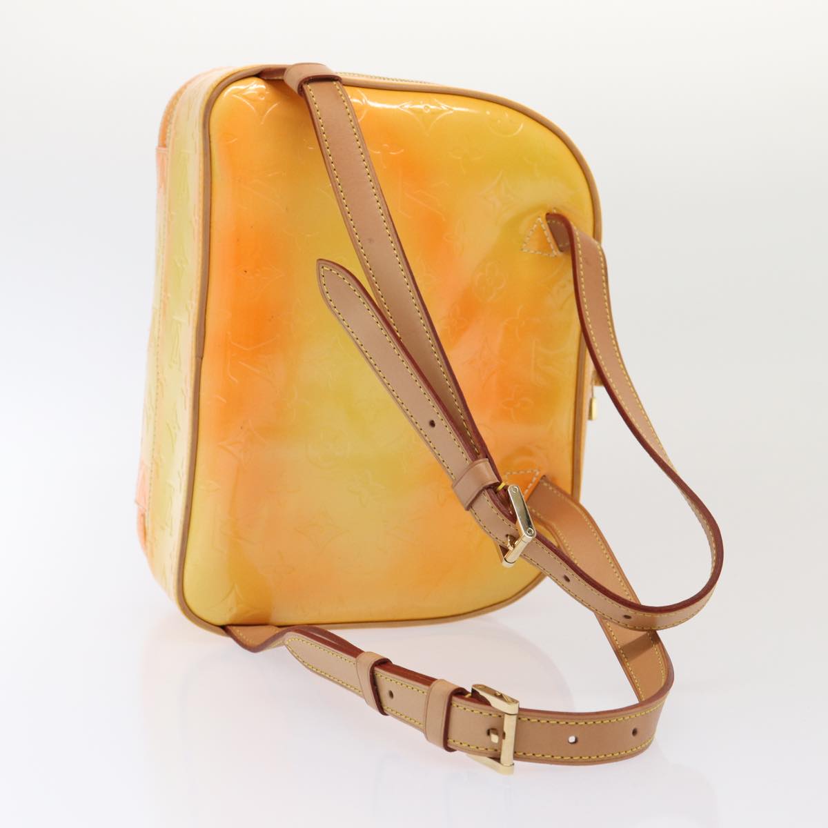 LOUIS VUITTON Monogram Vernis Marley Backpack Yellow M91040 LV Auth ep5066