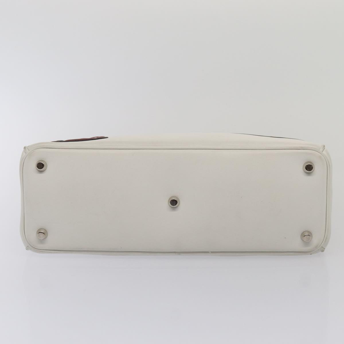 Christian Dior Hand Bag Leather 2way Silver White Auth ep5275AV