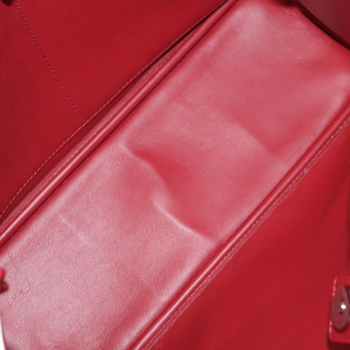 Christian Dior Hand Bag Leather 2way Silver White Auth ep5275AV