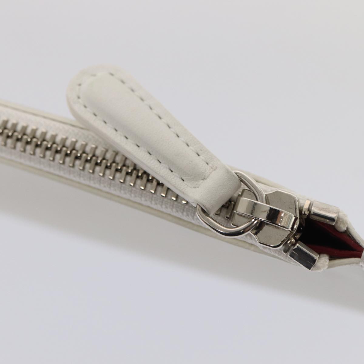 Christian Dior Hand Bag Leather 2way Silver White Auth ep5275AV