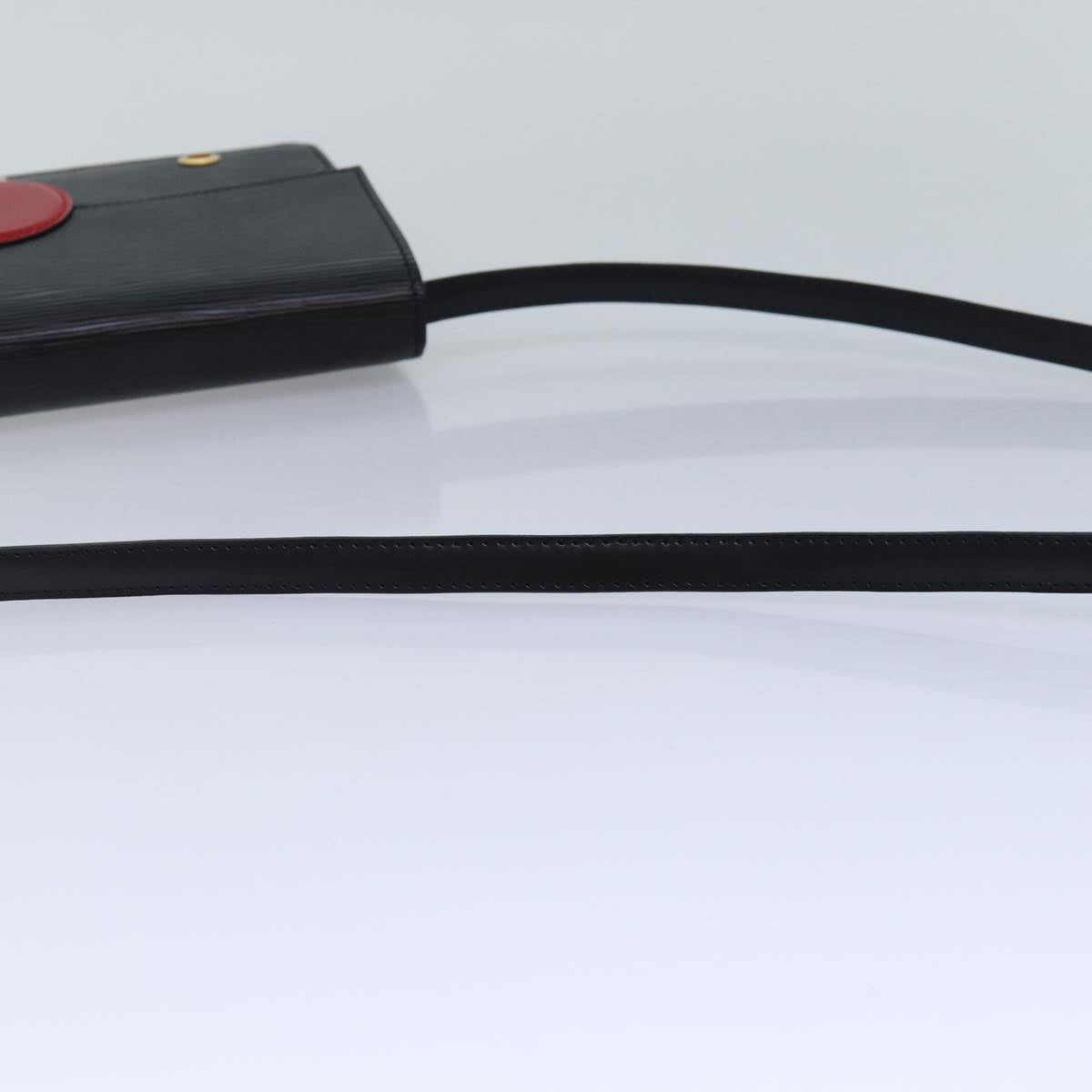 LOUIS VUITTON Epi Hublot Shoulder Bag Black Red M52557 LV Auth ep5278