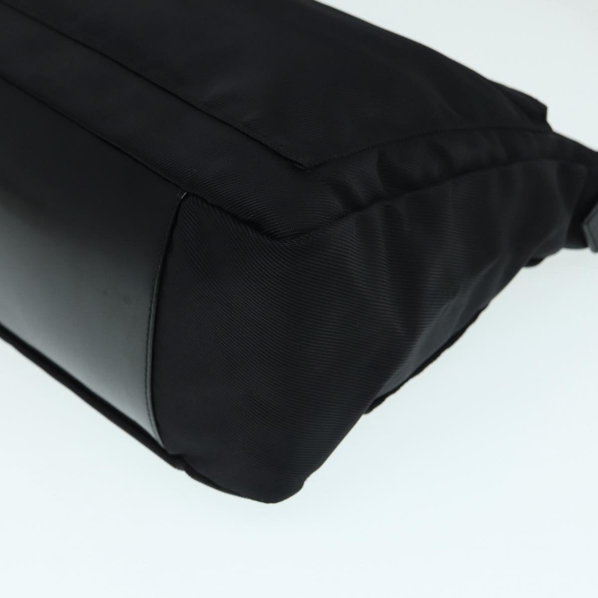 GUCCI Bamboo Hand Bag Nylon Black Silver 000 0509 Auth ep5387