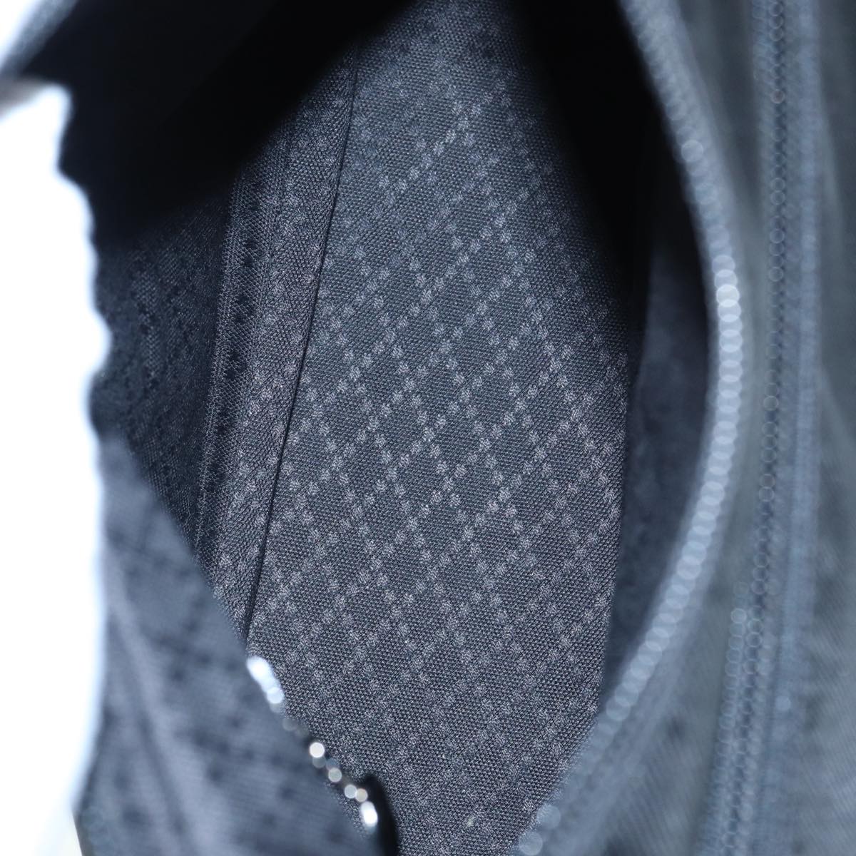 GUCCI Bamboo Hand Bag Nylon Black Silver 000 0509 Auth ep5387