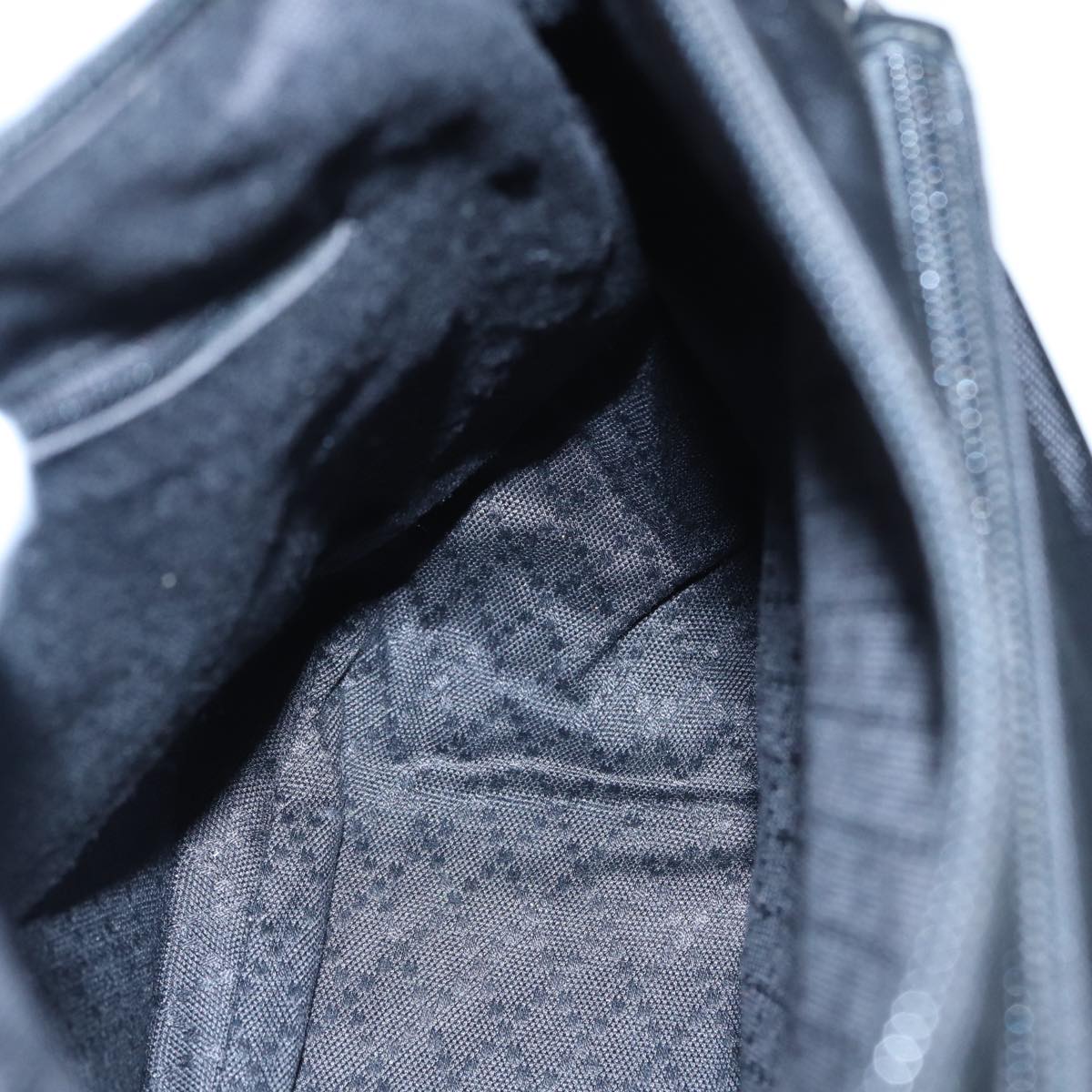 GUCCI Bamboo Hand Bag Nylon Black Silver 000 0509 Auth ep5387