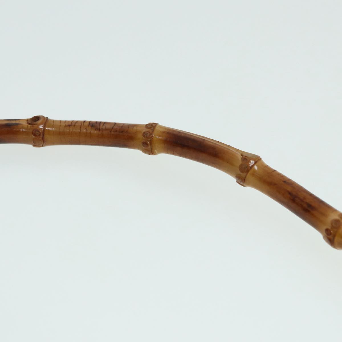 GUCCI Bamboo Hand Bag Nylon Black Silver 000 0509 Auth ep5387