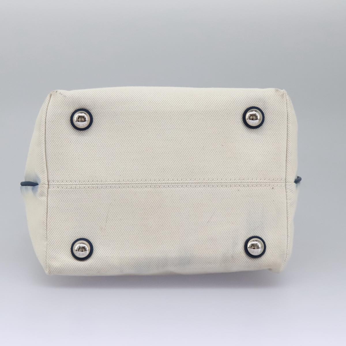 LOUIS VUITTON Cabas PM Tote Bag Canvas White Blue M94504 LV Auth ep5538