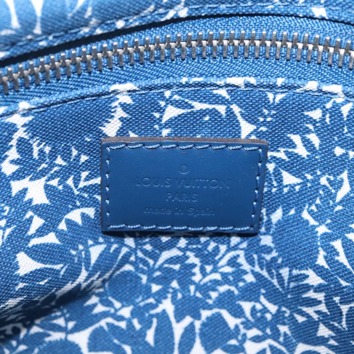 LOUIS VUITTON Cabas PM Tote Bag Canvas White Blue M94504 LV Auth ep5538