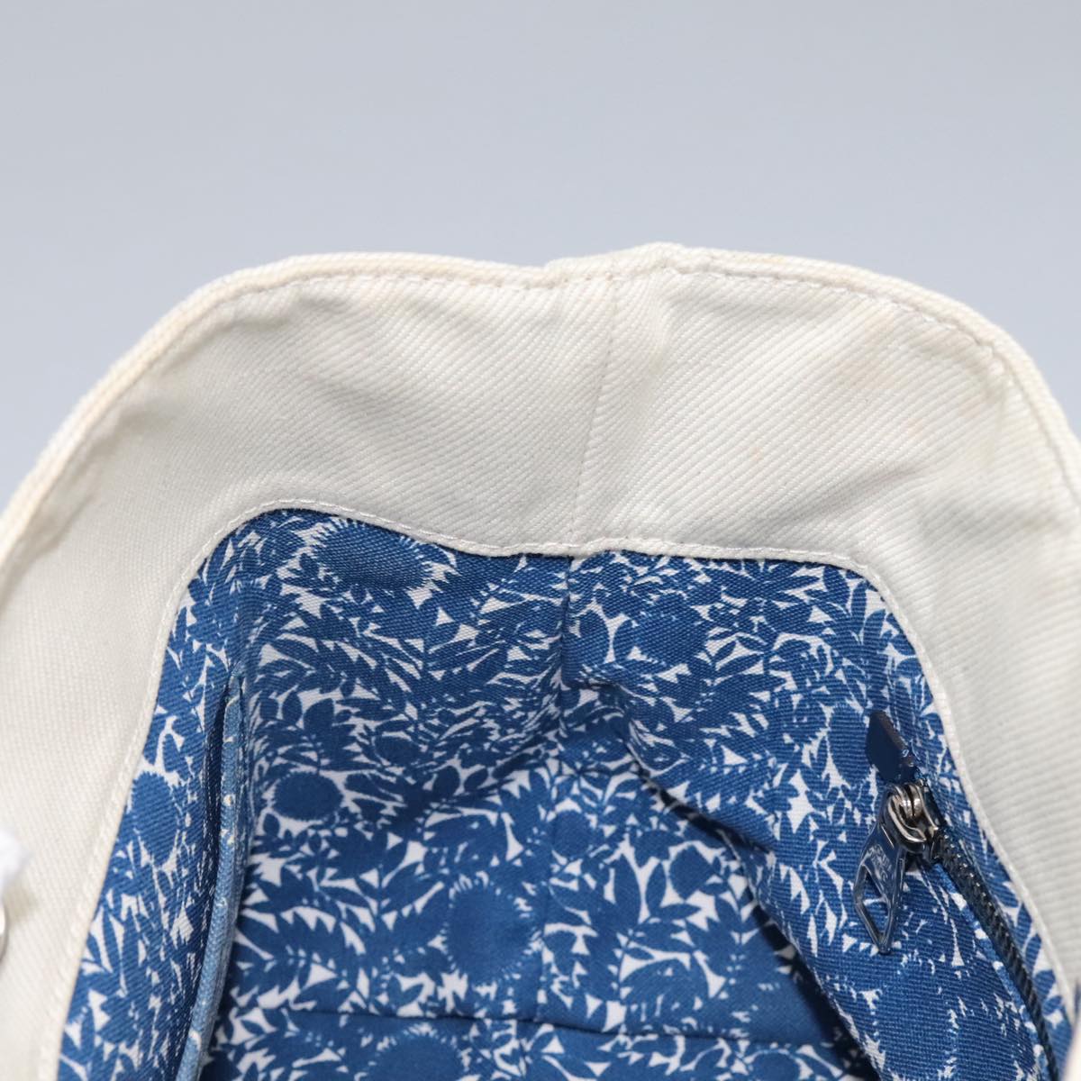 LOUIS VUITTON Cabas PM Tote Bag Canvas White Blue M94504 LV Auth ep5538