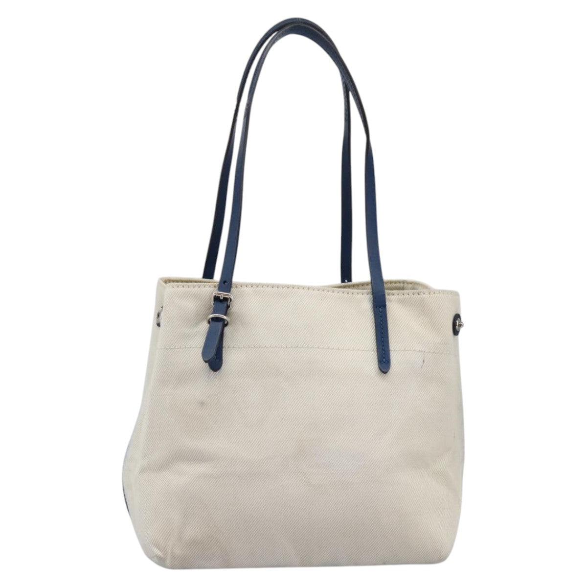 LOUIS VUITTON Cabas PM Tote Bag Canvas White Blue M94504 LV Auth ep5538