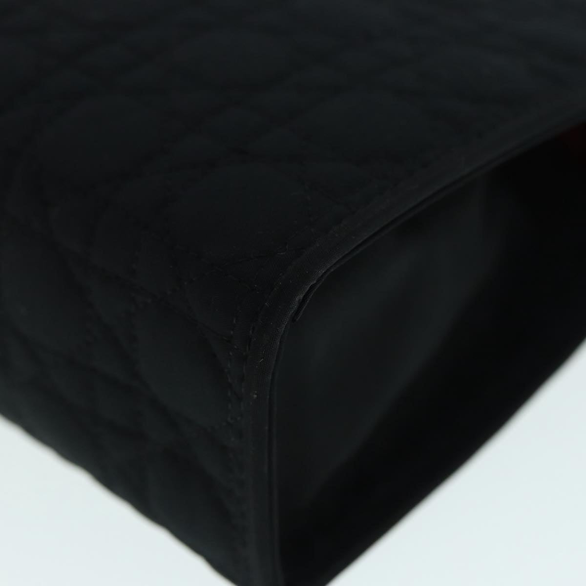 Christian Dior Canage Pouch Nylon Black Gold Auth ep5643