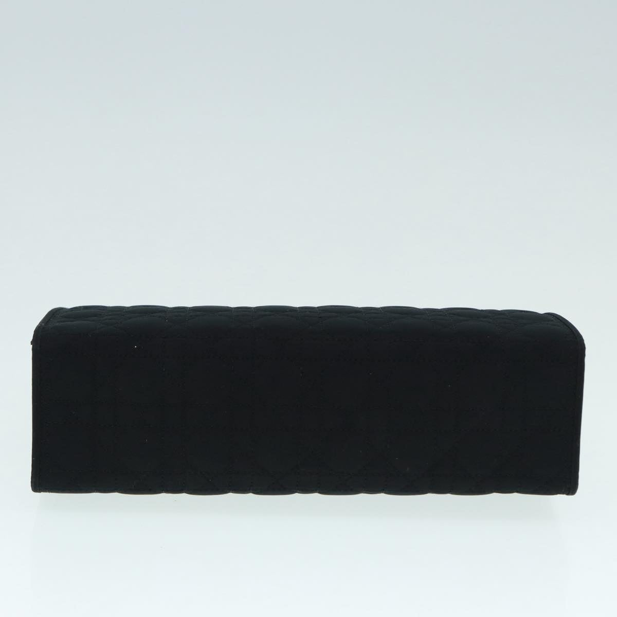 Christian Dior Canage Pouch Nylon Black Gold Auth ep5643