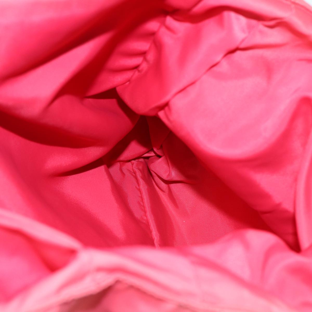 PRADA Hand Bag Nylon Pink Silver Auth ep5695