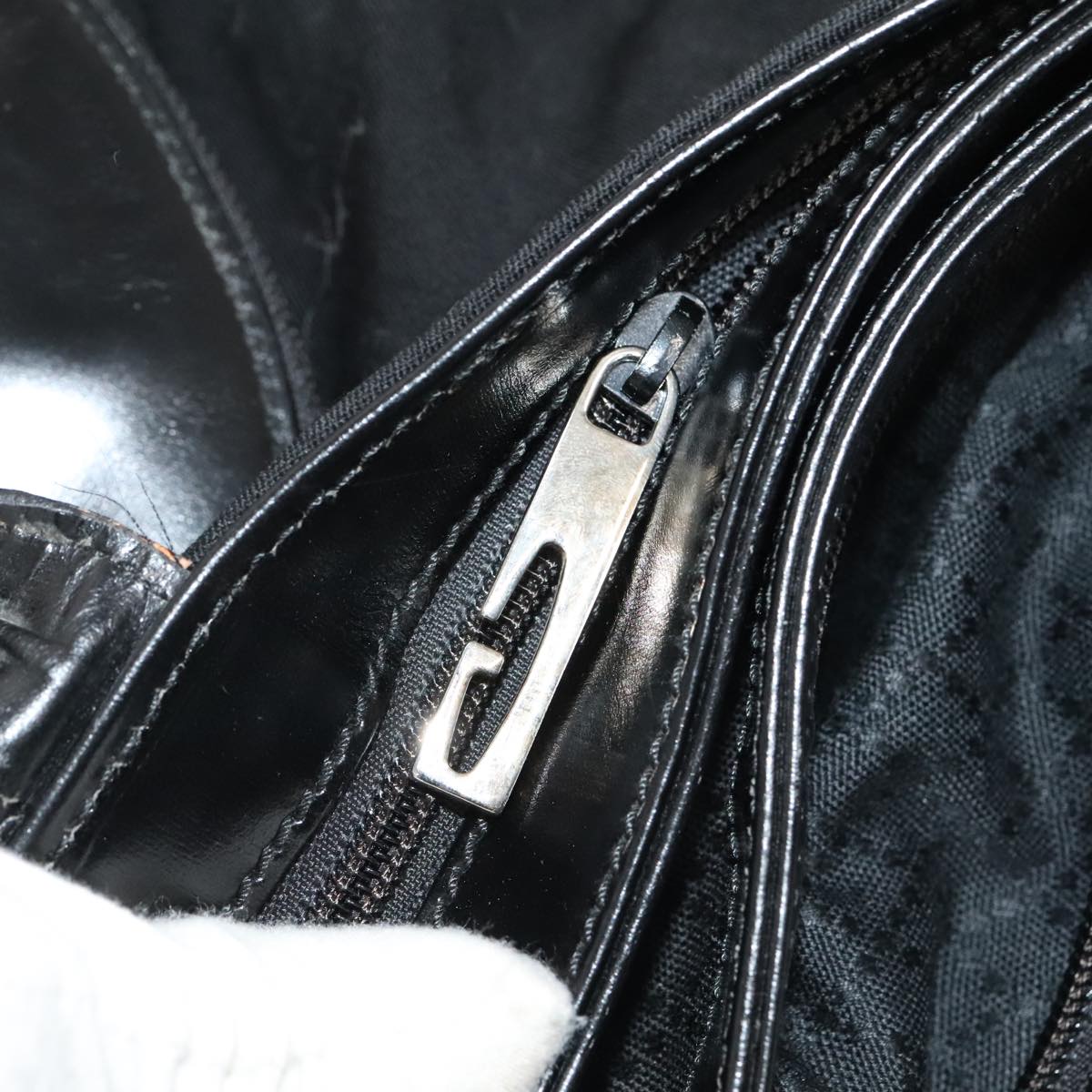 GUCCI Boston Bag Canvas Leather 2way Black Auth ep5717