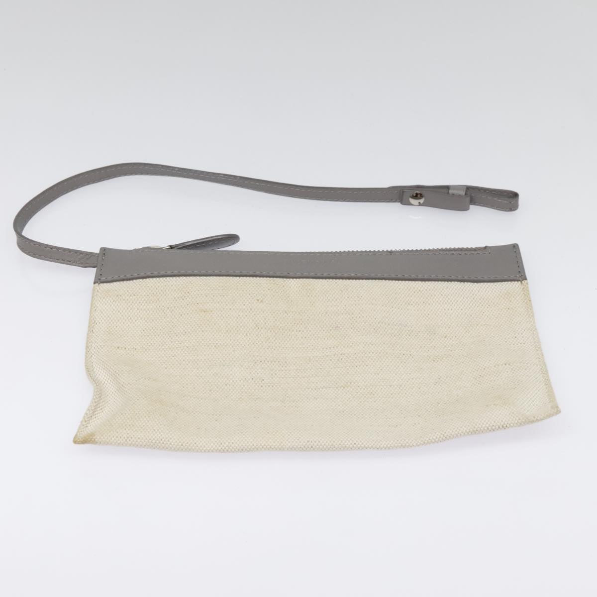 BALENCIAGA Navy Cabas S Hand Bag Canvas Leather White Beige 339933 Auth ep5793