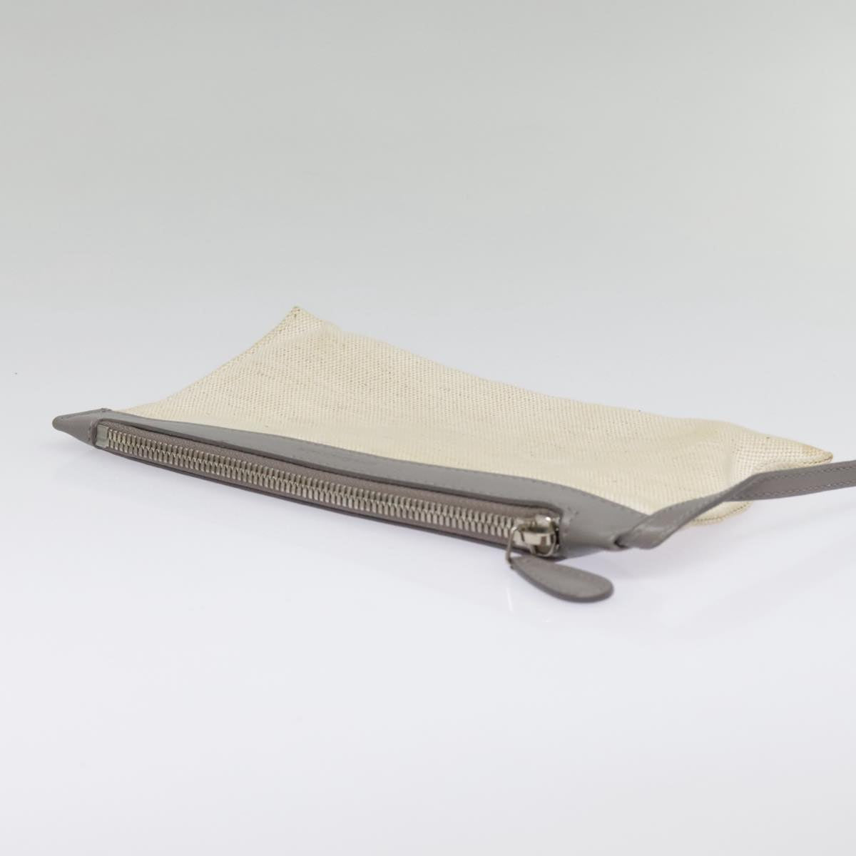 BALENCIAGA Navy Cabas S Hand Bag Canvas Leather White Beige 339933 Auth ep5793