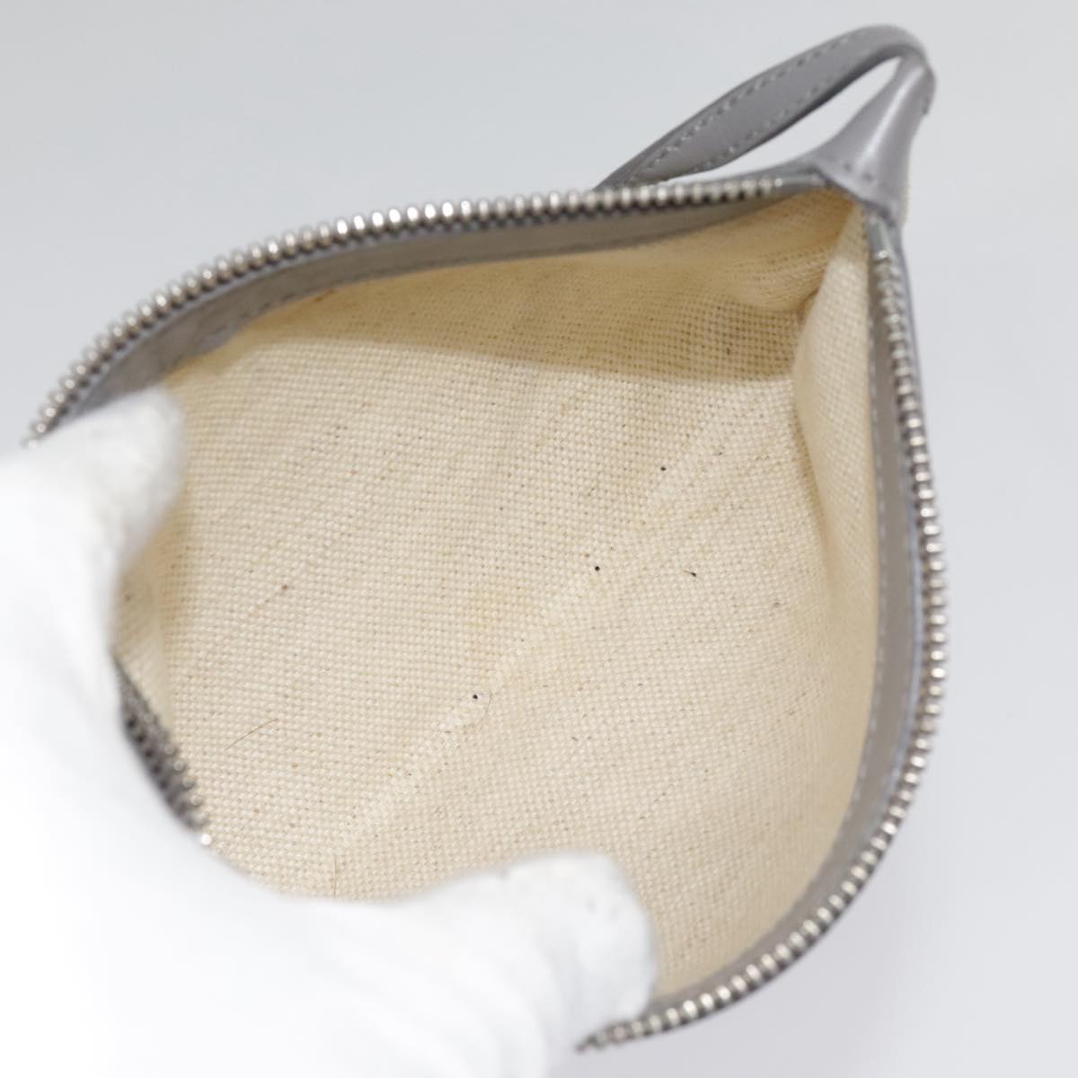 BALENCIAGA Navy Cabas S Hand Bag Canvas Leather White Beige 339933 Auth ep5793