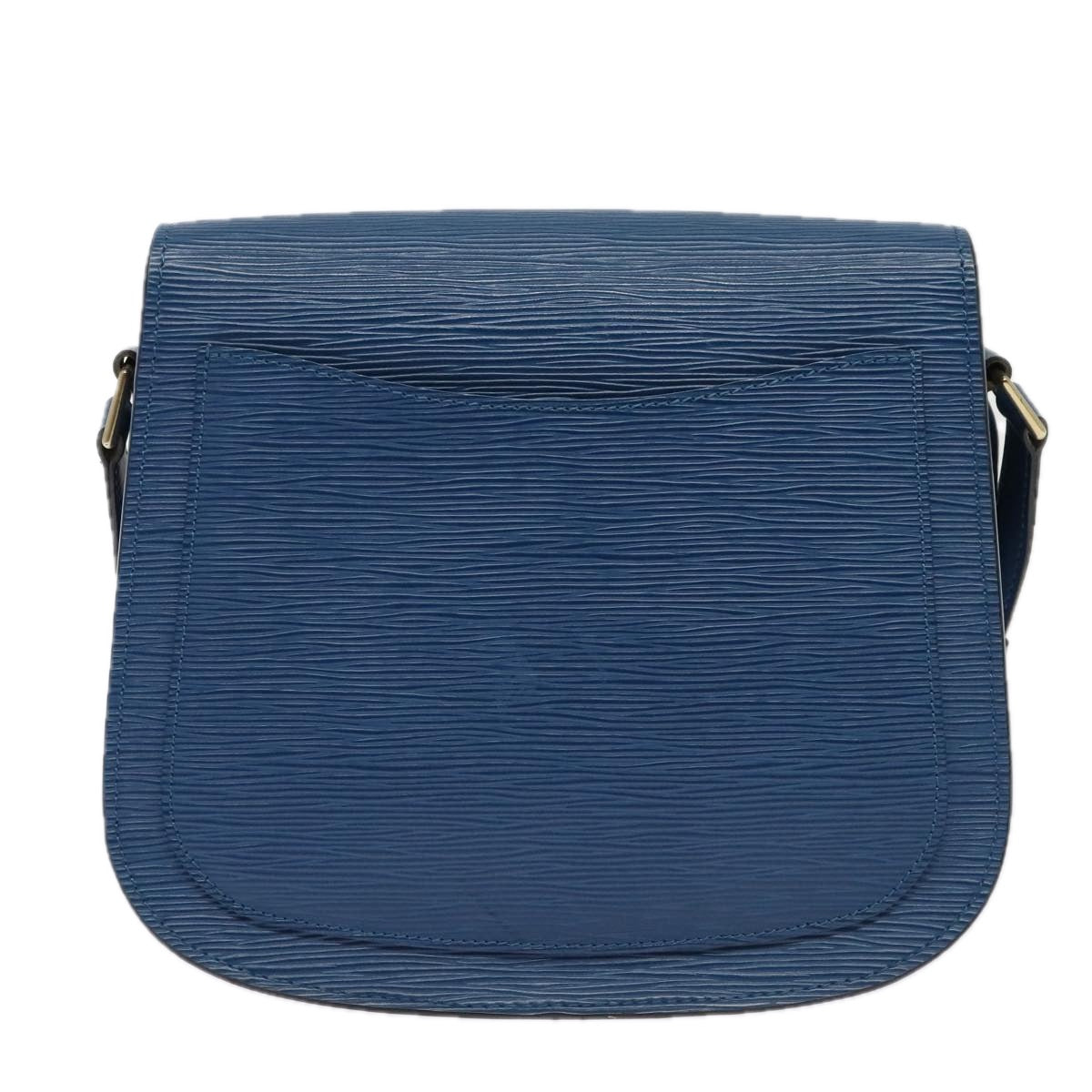 LOUIS VUITTON Epi Saint Cloud GM Shoulder Bag Toledo Blue M52195 LV Auth ep5940