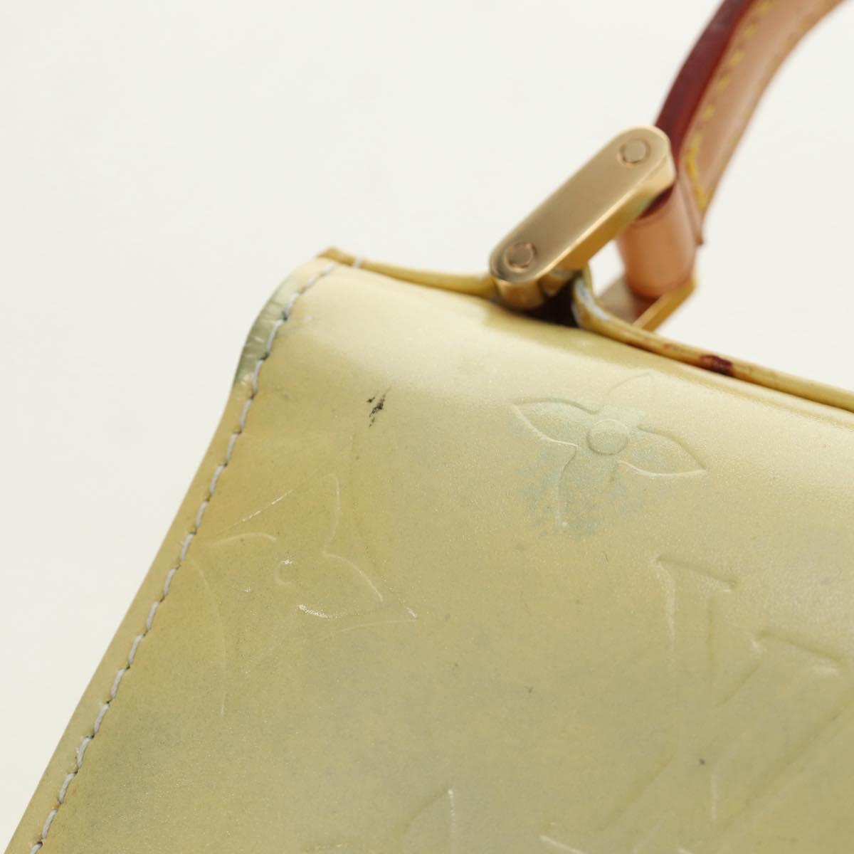 LOUIS VUITTON Monogram Vernis Spring Street Hand Bag Gris M91029 LV Auth ep5954
