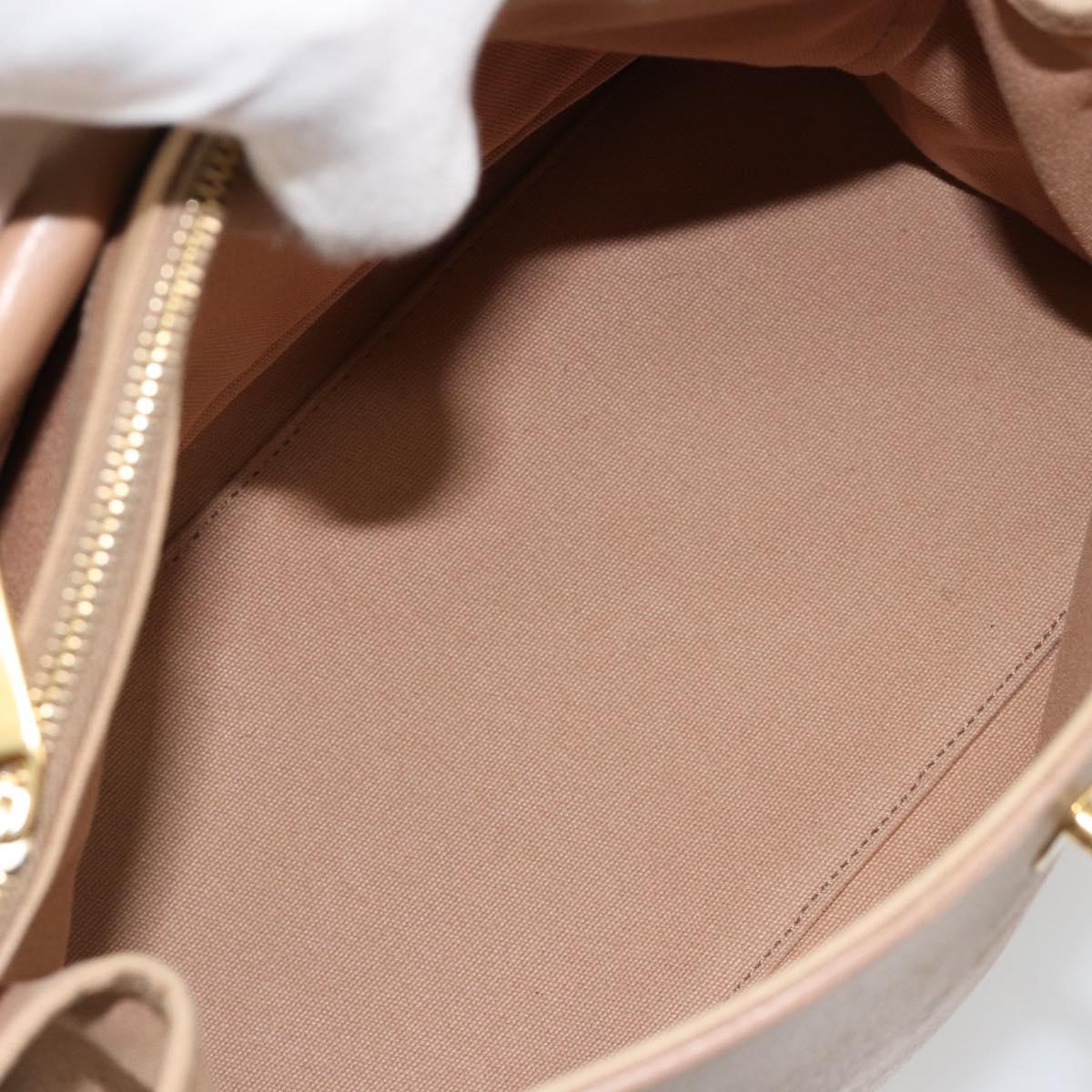 SAINT LAURENT Hand Bag Leather 2way Beige Gold 313499 Auth ep5999