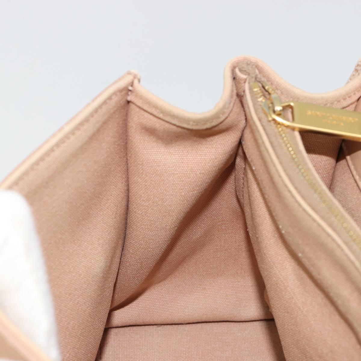 SAINT LAURENT Hand Bag Leather 2way Beige Gold 313499 Auth ep5999