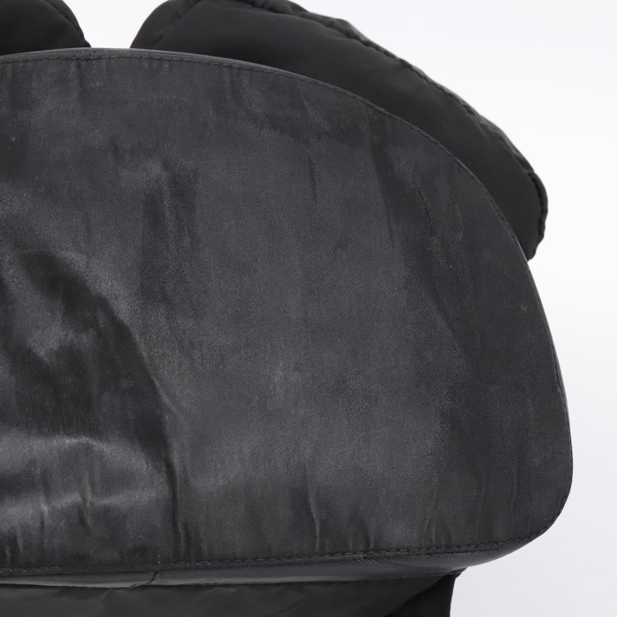 PRADA Backpack Nylon Black Silver Auth ep6168