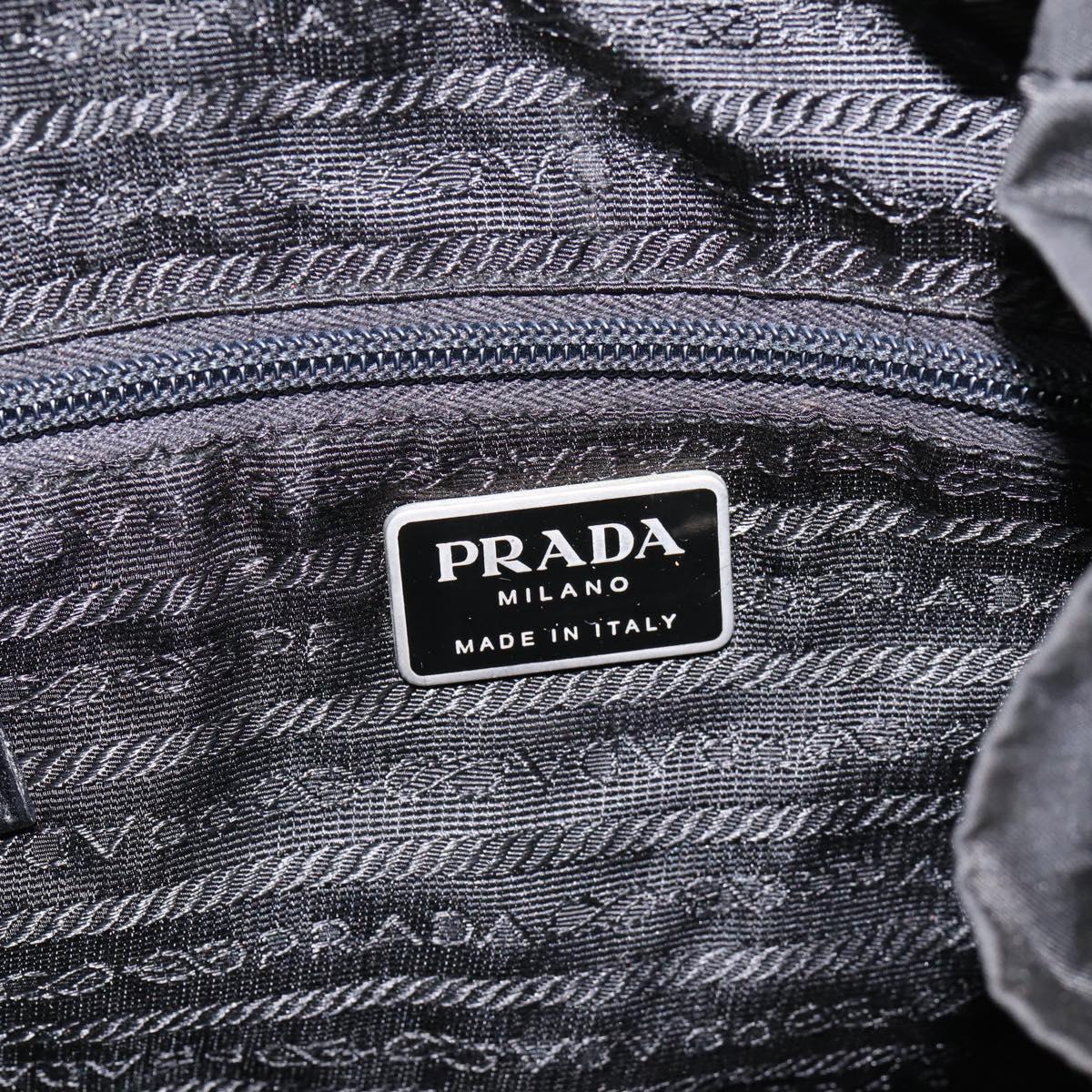 PRADA Backpack Nylon Black Silver Auth ep6168