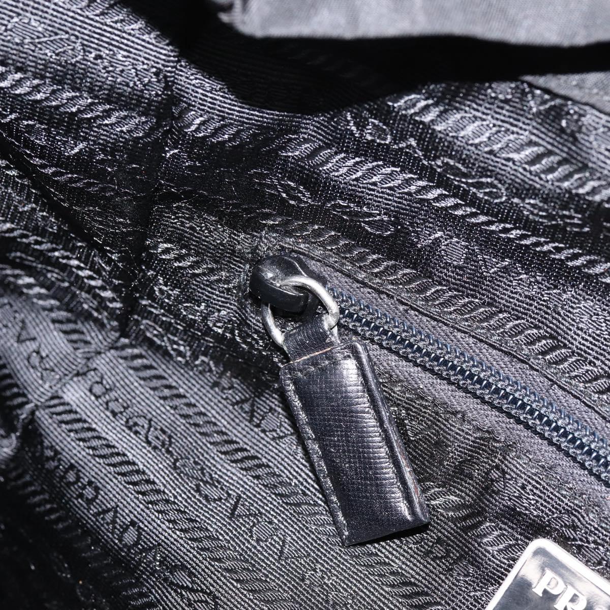 PRADA Backpack Nylon Black Silver Auth ep6168