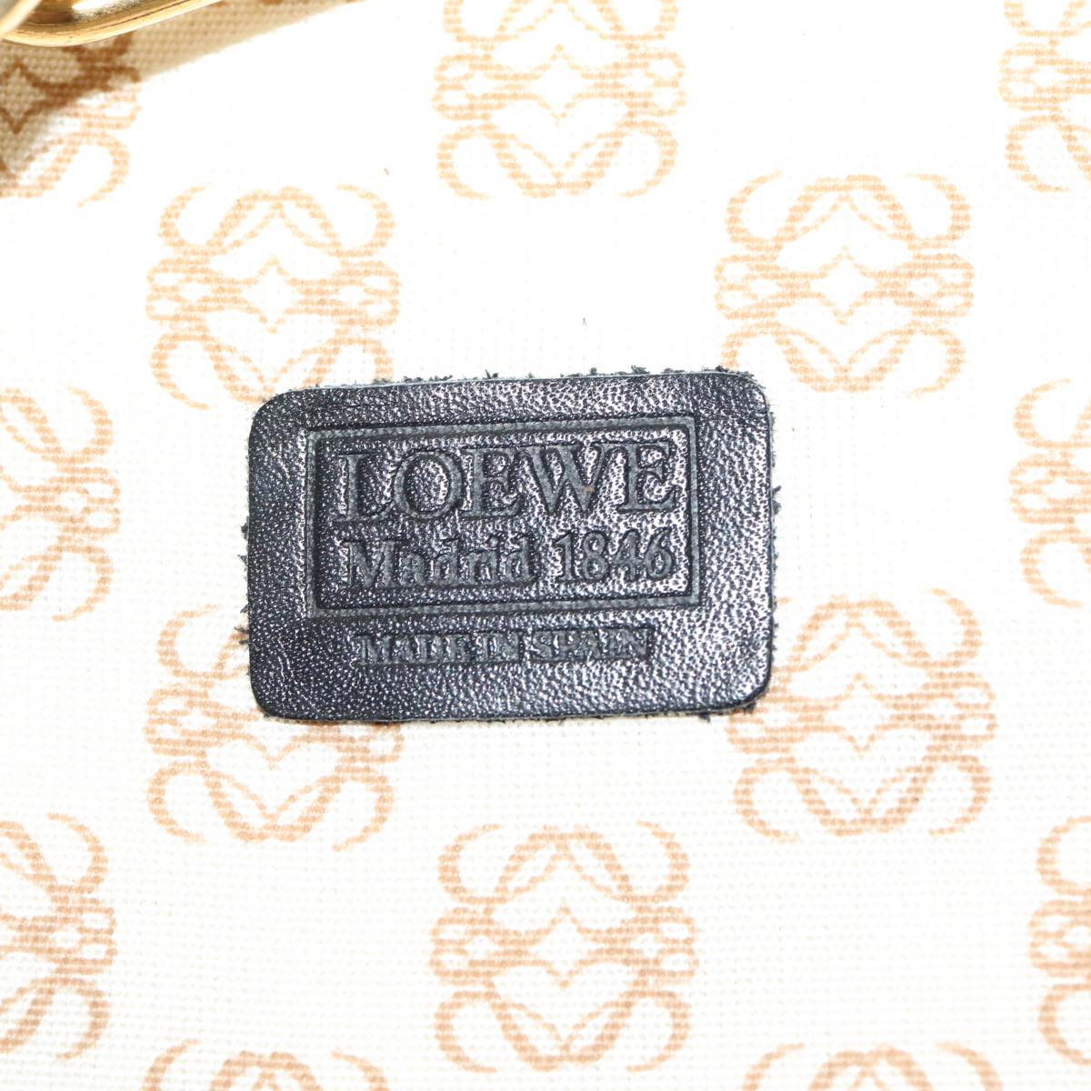 LOEWE Anagram Garment Cover Leather Black Gold Auth ep6458