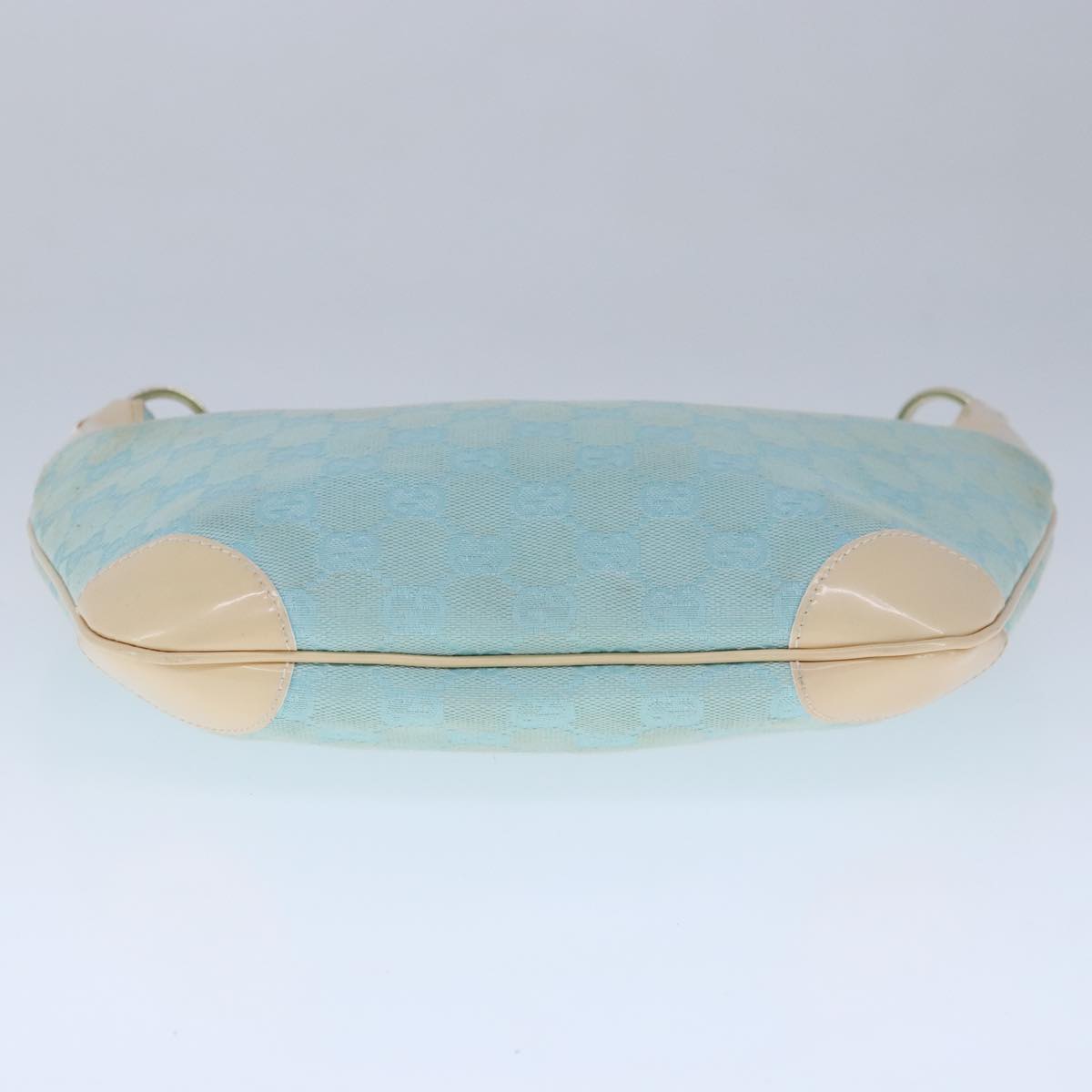 GUCCI GG Canvas Shoulder Bag Light Blue White Auth ep6725