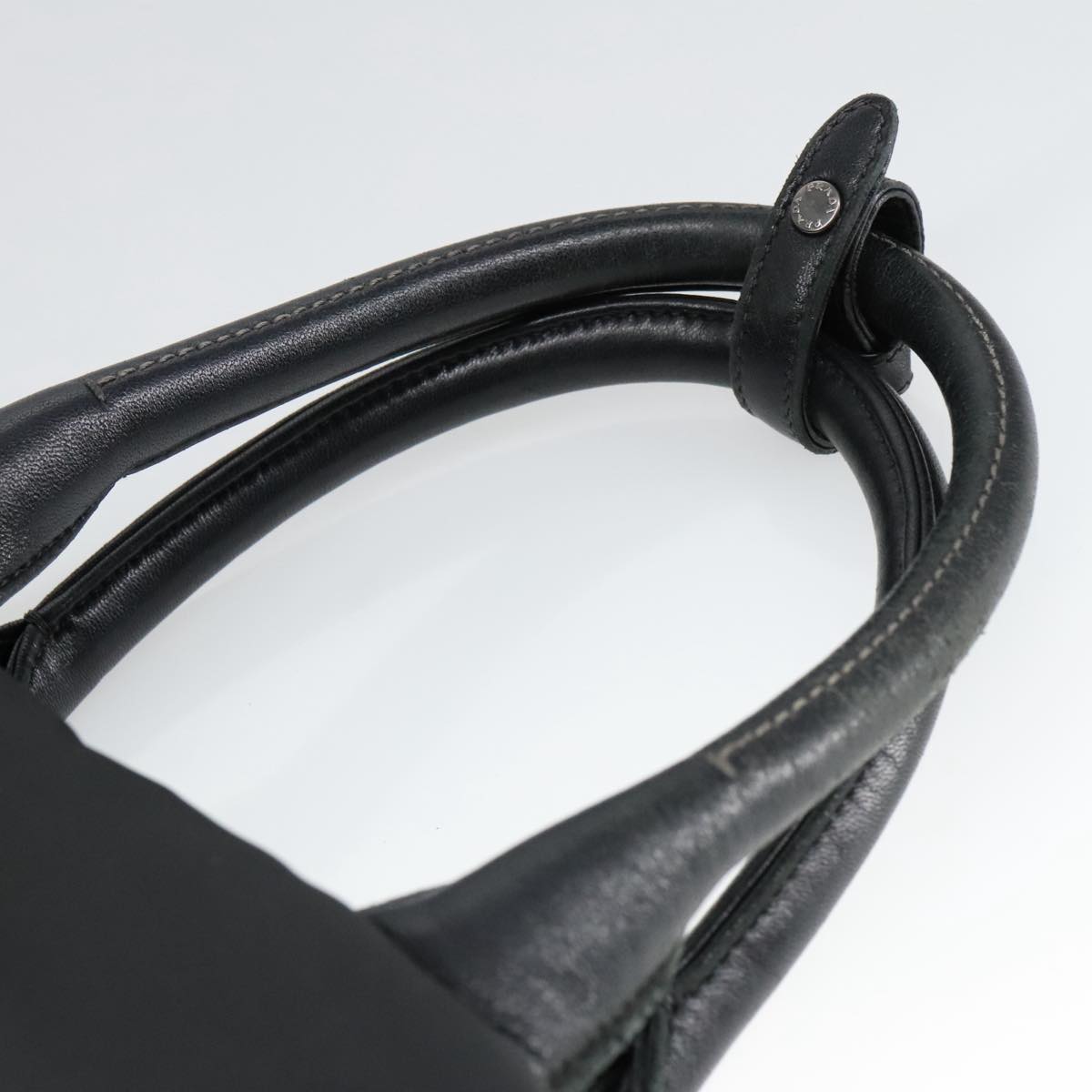 PRADA Hand Bag Nylon Navy Silver Auth ep6744