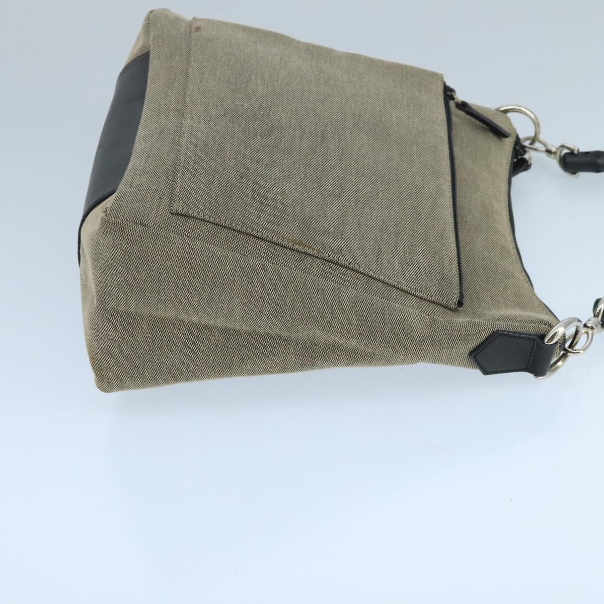GUCCI Bamboo Hand Bag Outlet Canvas Beige 35692 Auth ep6849