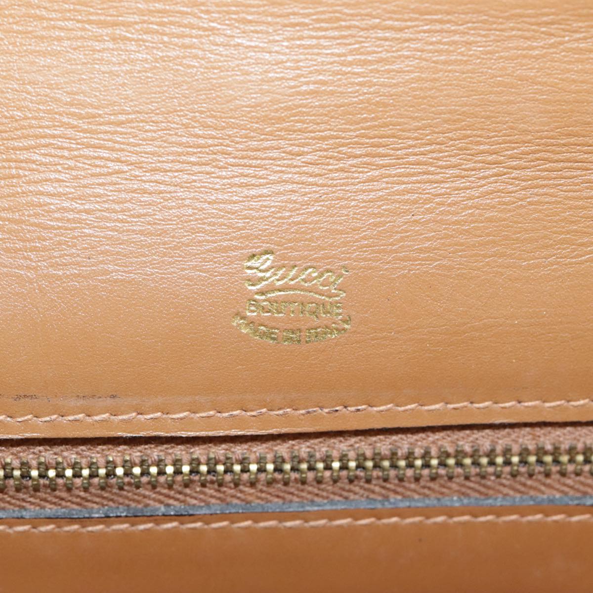 GUCCI Micro GG Canvas Clutch Bag Beige Auth ep6918