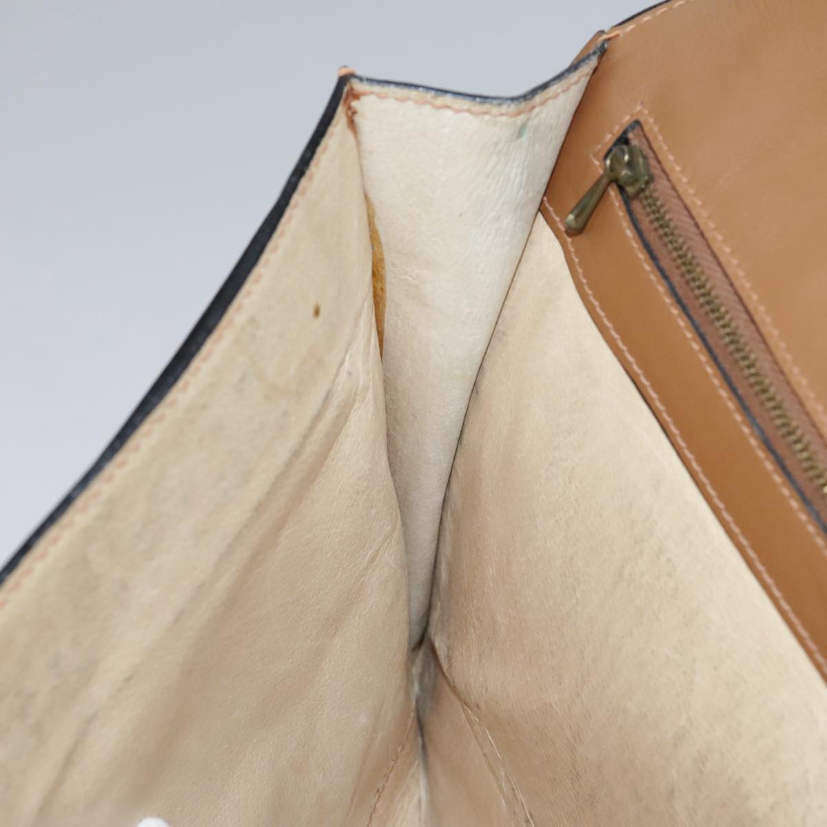 GUCCI Micro GG Canvas Clutch Bag Beige Auth ep6918