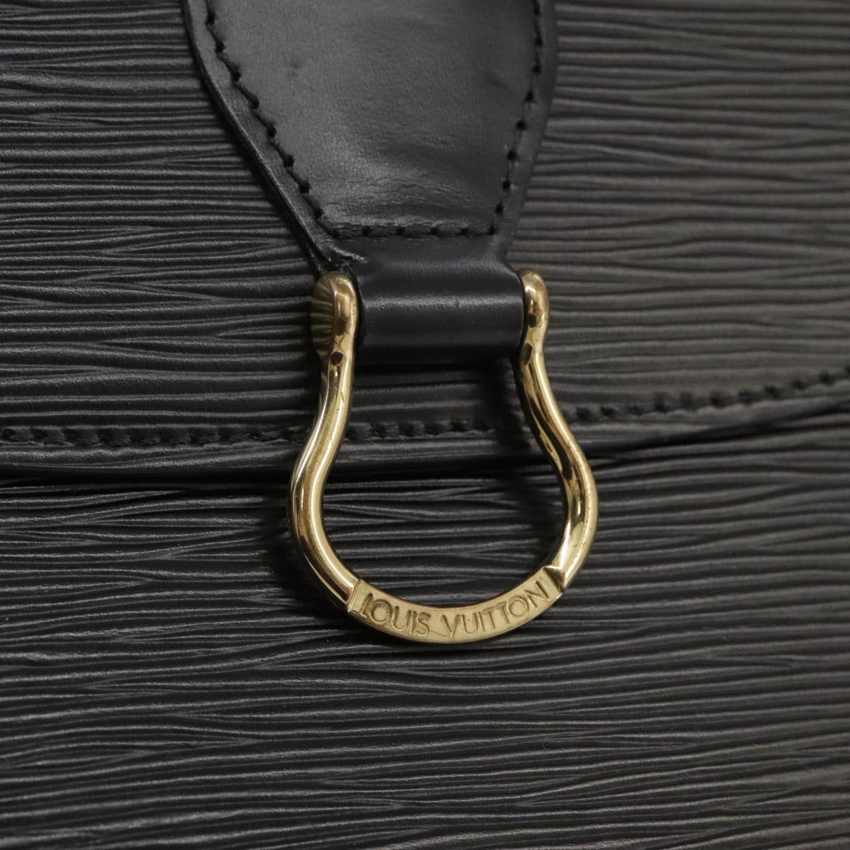 LOUIS VUITTON Epi Saint Cloud GM Shoulder Bag Black Noir M52192 LV Auth ep7029