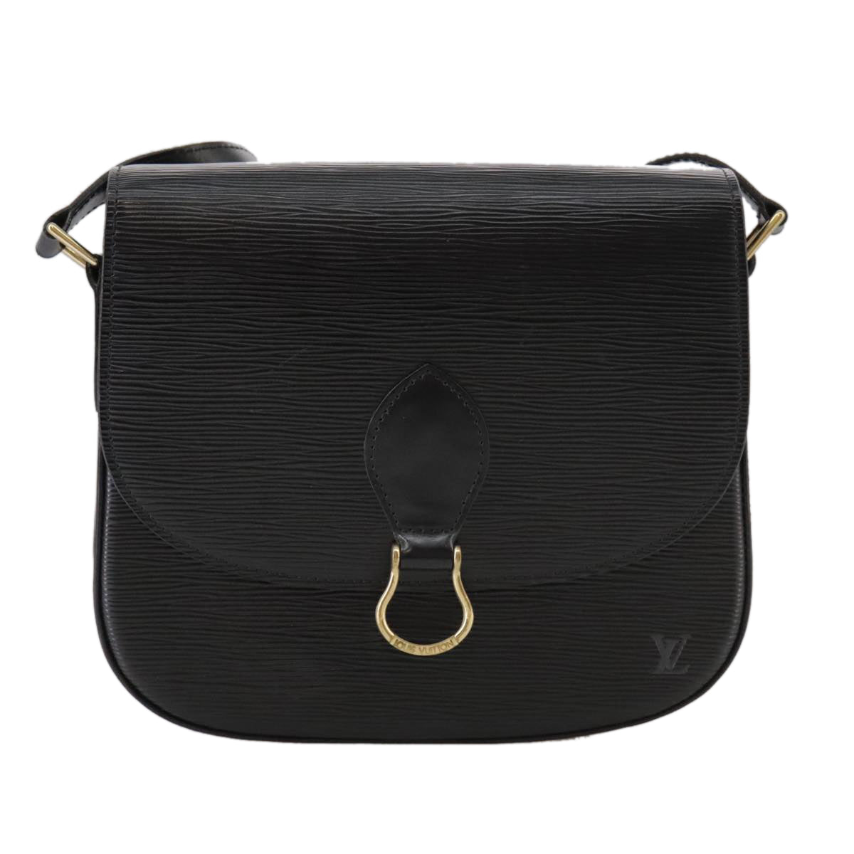 LOUIS VUITTON Epi Saint Cloud GM Shoulder Bag Black Noir M52192 LV Auth ep7029
