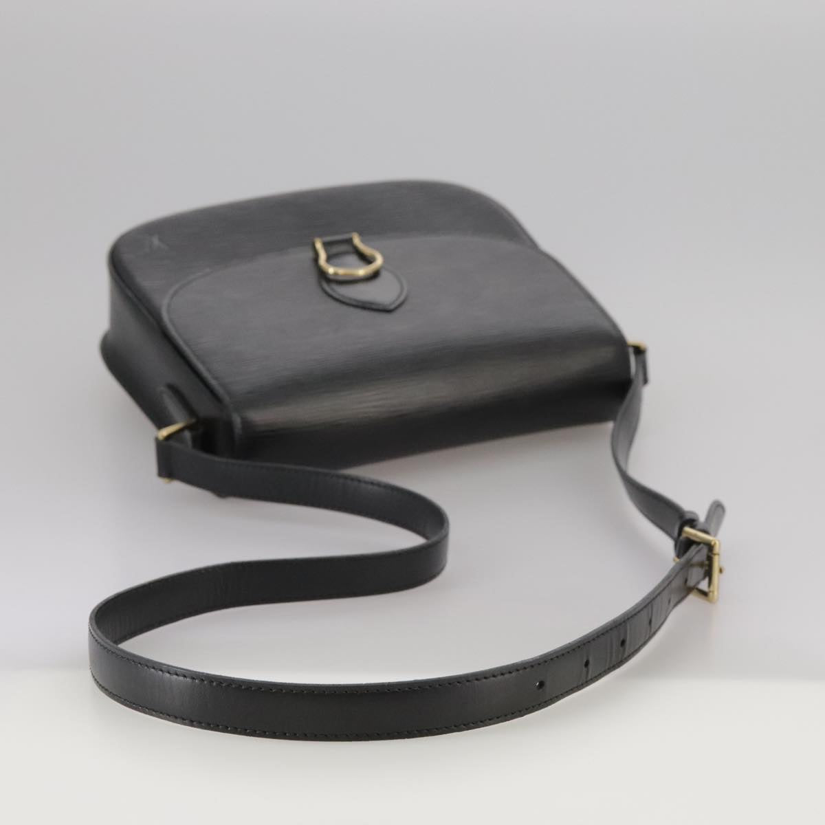 LOUIS VUITTON Epi Saint Cloud GM Shoulder Bag Black Noir M52192 LV Auth ep7029