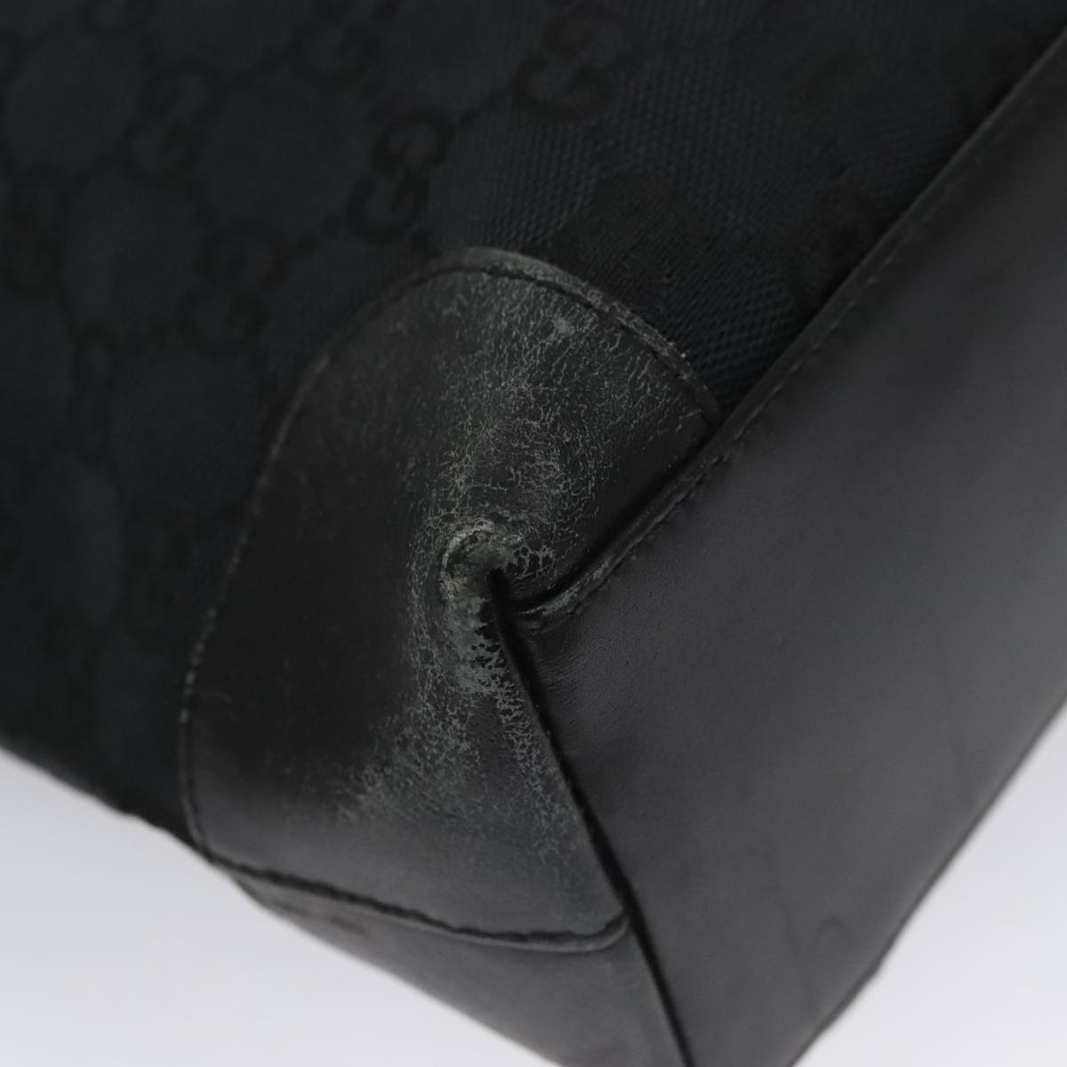 GUCCI GG Canvas Hand Bag Black 33890 Auth ep7056
