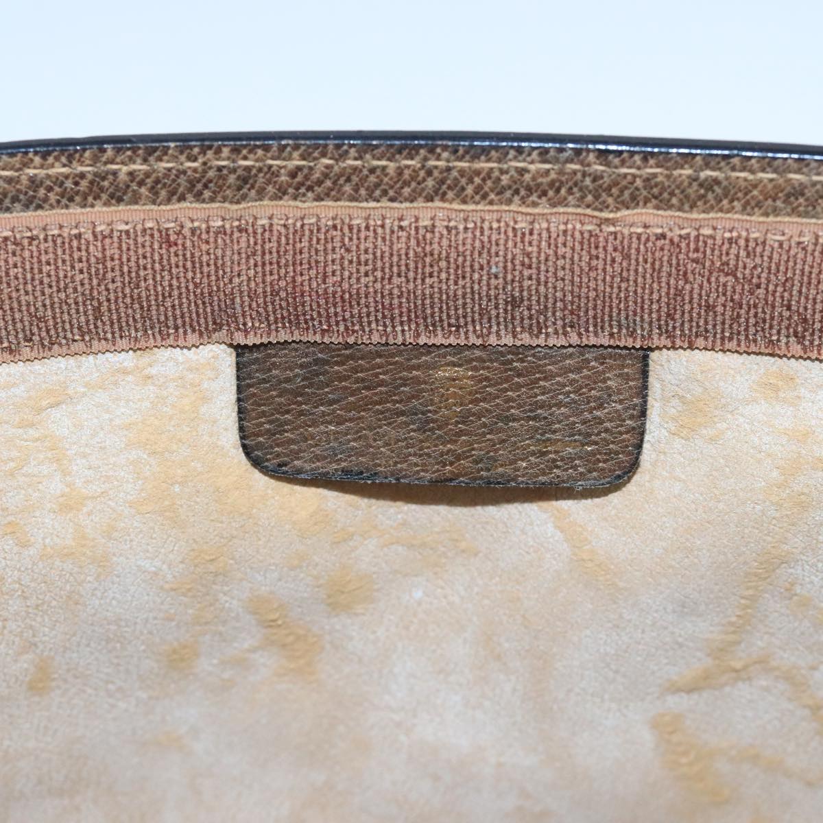 GUCCI GG Supreme Web Sherry Line Clutch Bag PVC Beige Red 64 01 001 Auth ep7072
