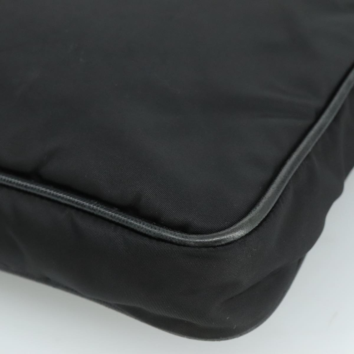 PRADA Shoulder Bag Nylon Black Silver Auth ep7117