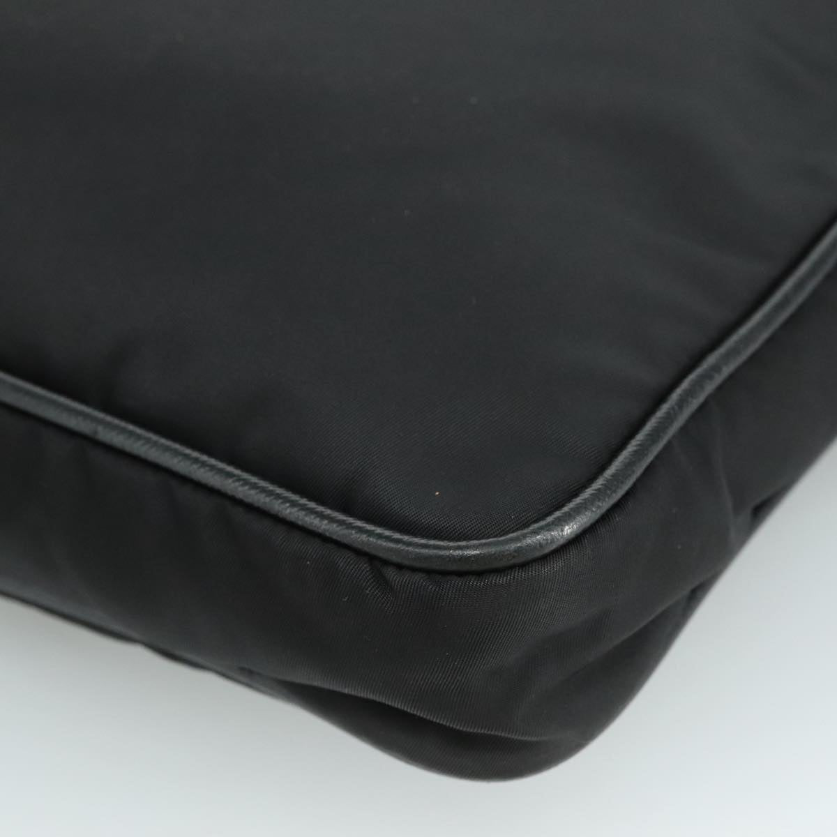 PRADA Shoulder Bag Nylon Black Silver Auth ep7117