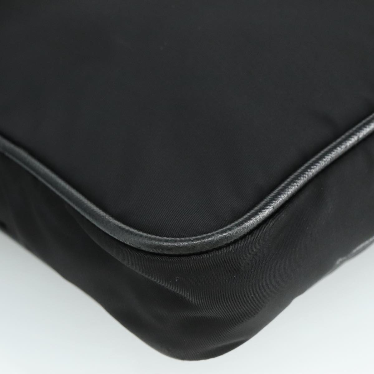 PRADA Shoulder Bag Nylon Black Silver Auth ep7117
