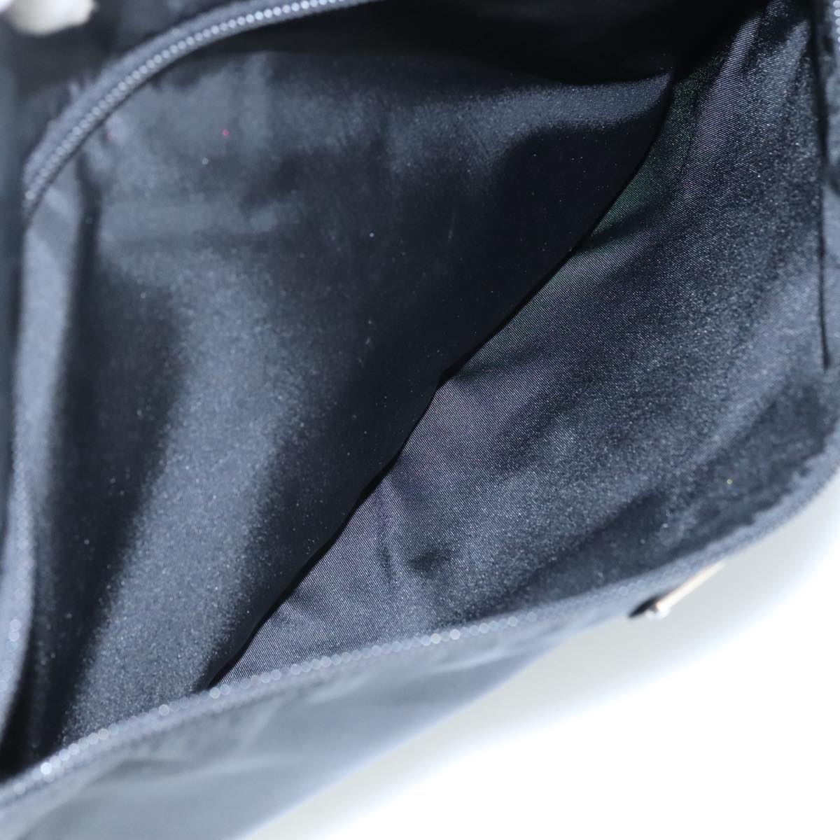 PRADA Shoulder Bag Nylon Black Silver Auth ep7117