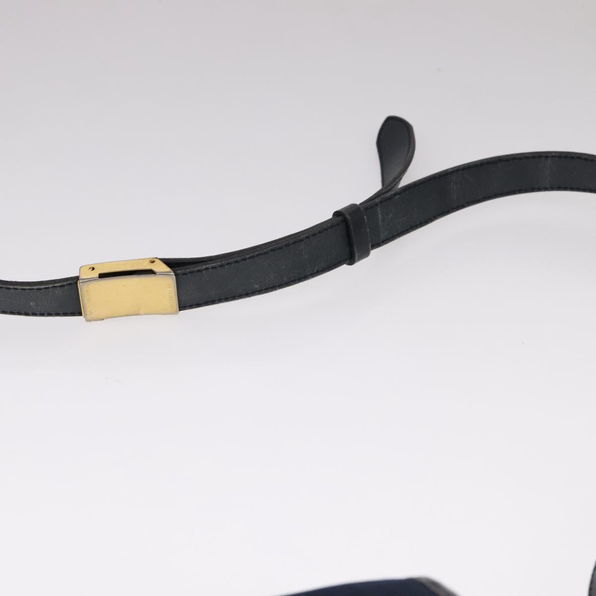 Christian Dior Trotter Canvas Shoulder Bag Navy Auth ep7123