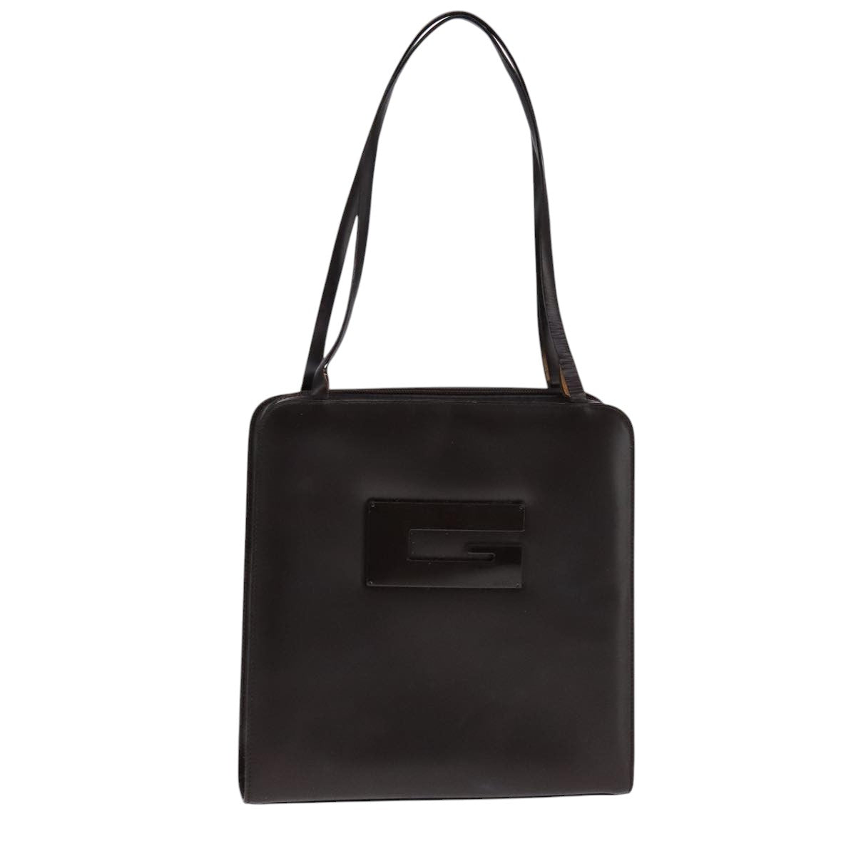 GUCCI Shoulder Bag Patent leather Brown 002 1007 3444 Auth ep7129