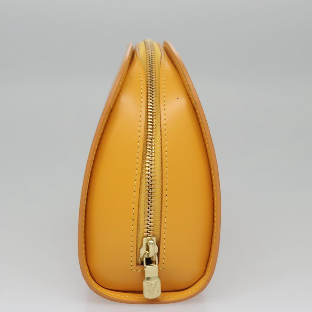 LOUIS VUITTON Epi Dauphine MM Pouch Tassili Yellow LV Auth ep7183