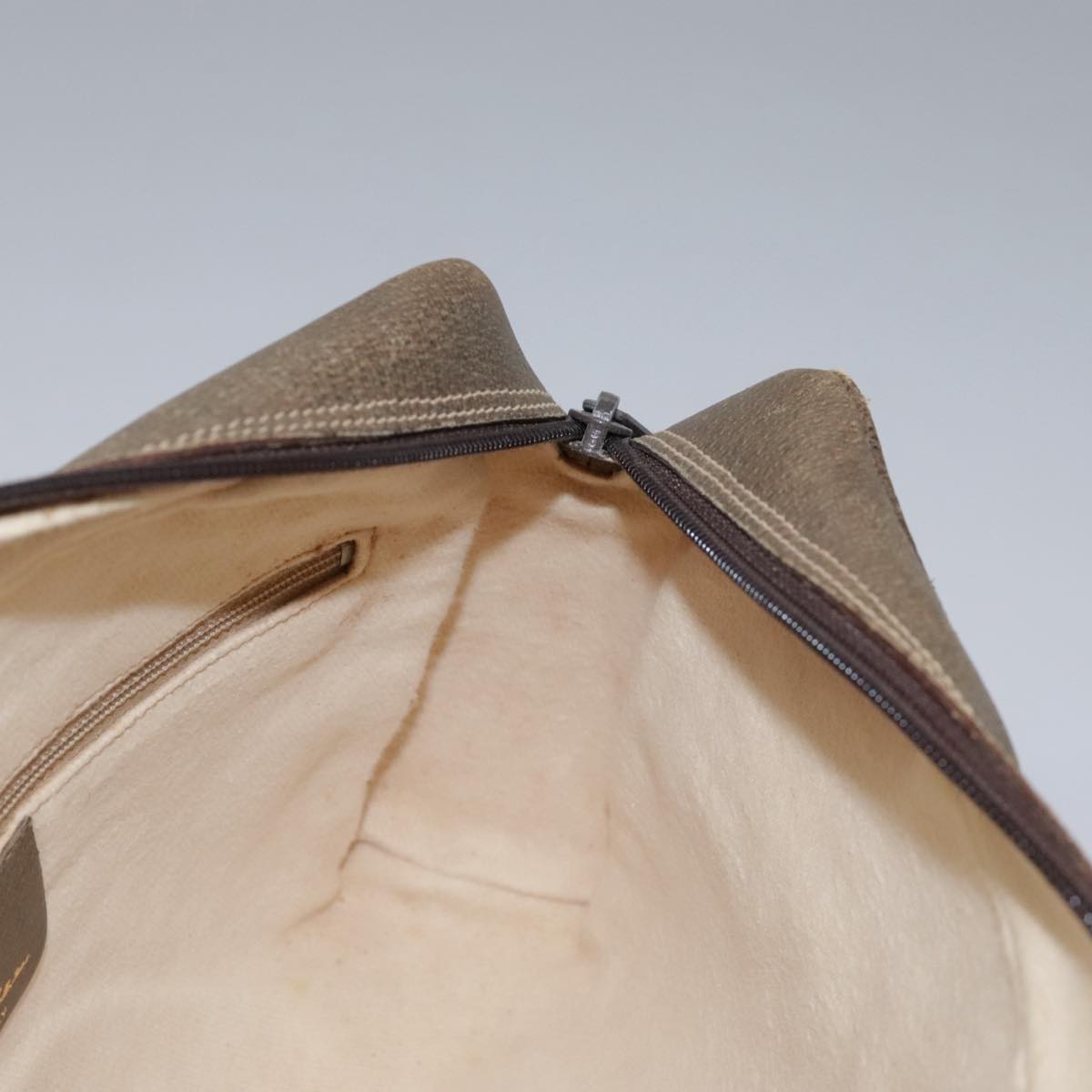 GUCCI GG Supreme Web Sherry Line Shoulder Bag PVC Beige Green Red Auth ep7185