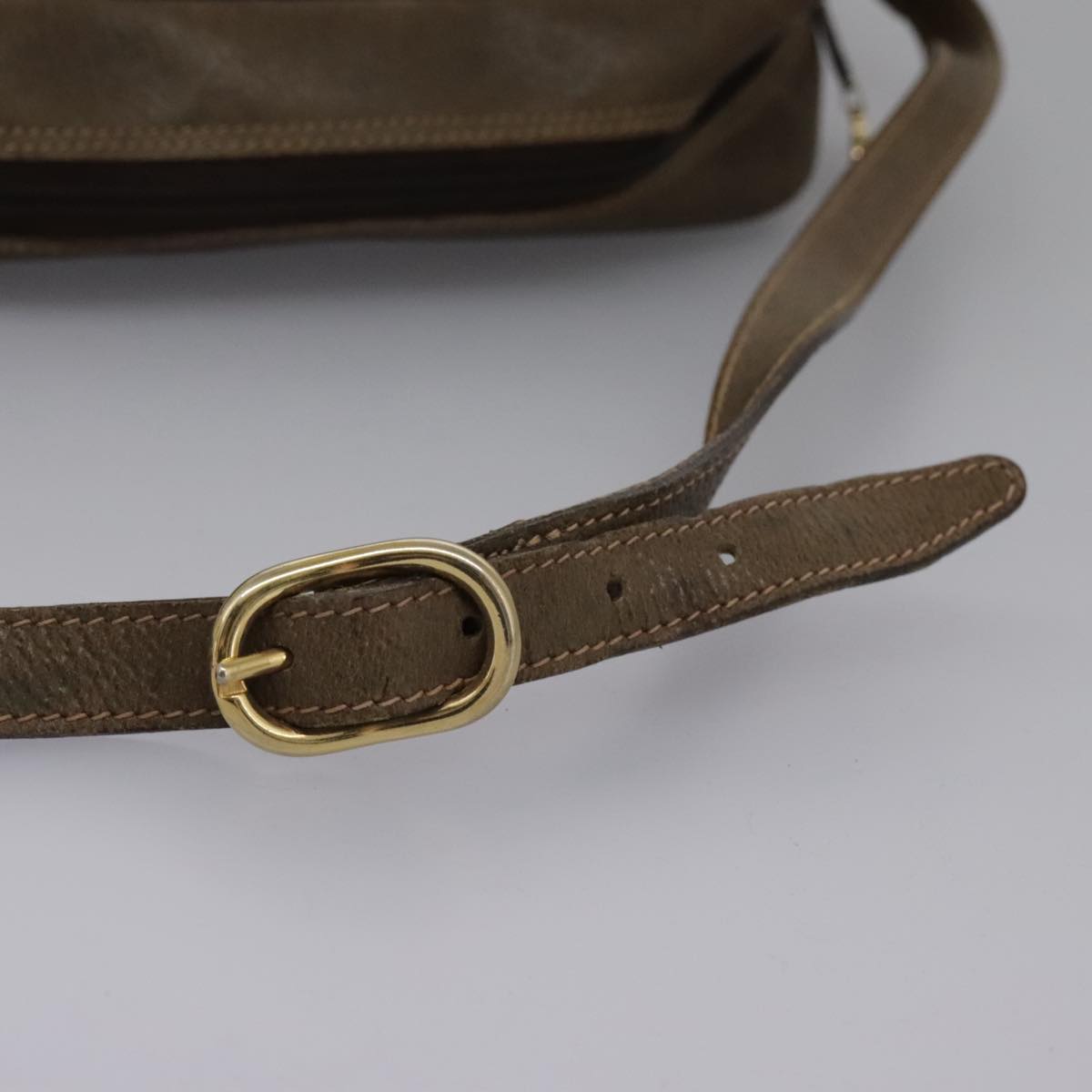 GUCCI GG Supreme Web Sherry Line Shoulder Bag PVC Beige Green Red Auth ep7185